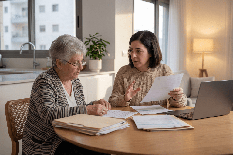 אישה מבוגרת ואישה צעירה